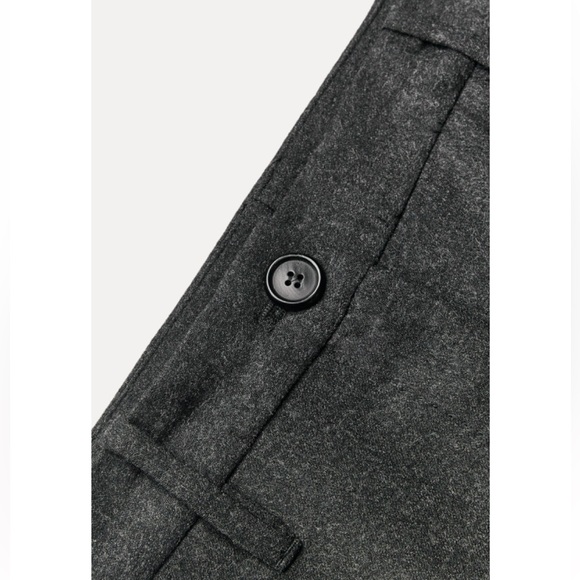 NWT ZARA dark gray wool straight leg trousers size M - Picture 9 of 14